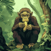 Jungle Monkey Banana Fun Diamond Painting