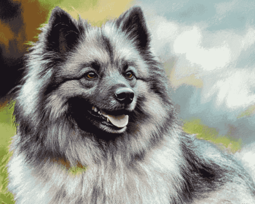 Keeshond Hound Diamond Painting