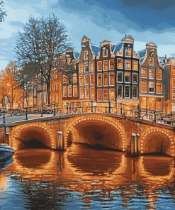 Keizersgracht Amsterdam Cityscape Diamond Painting