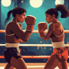 Kickboxing Animation Diamond Painting