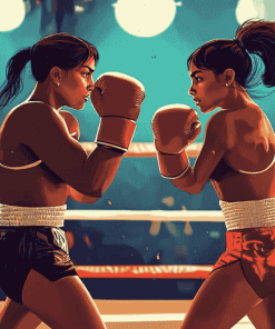 Kickboxing Animation Diamond Painting