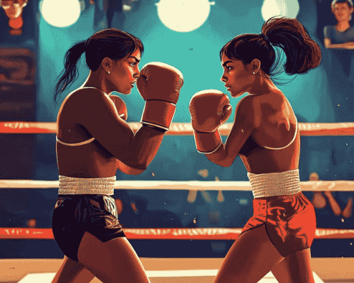 Kickboxing Animation Diamond Painting