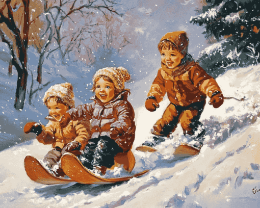 Kids Winter Fun Diamond Painting