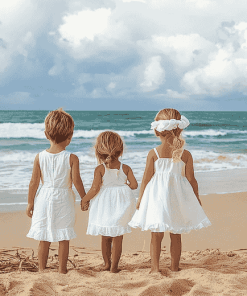 Kids on Seaside Diamond Painting