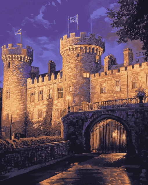 Kilkenny Castle Nightscape Diamond Painting