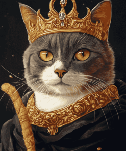 King Cat Anime Diamond Painting