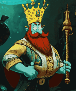 King Neptune Cartoon Diamond Painting