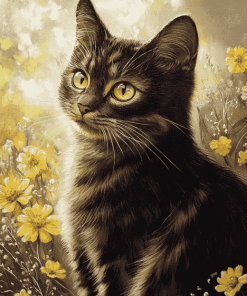 Kitten in Meadow Diamond Painting