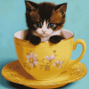 Kitty in a Cup Diamond Painting