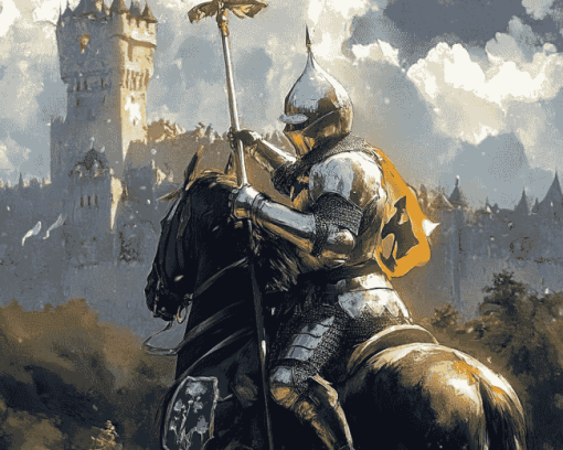 Knights Jousting Warriors Diamond Painting