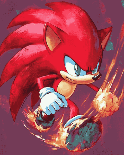 Knuckles The Echidna Animation Diamond Painting