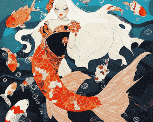 Koi Fantasy Mermaid Diamond Painting