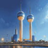 Kuwait City Skyline Diamond Painting