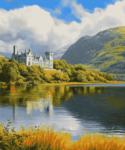 Kylemore Lake Scenery Diamond Painting