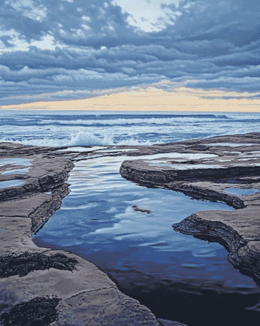 La Jolla Beach Seaside Diamond Painting