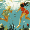 Ladies Underwater Animation Diamond Painting