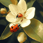 Ladybug on Orange Blossom Diamond Painting