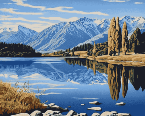 Lake Wanaka National Park Diamond Painting