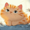 Large Fluffy Cartoon Cat Diamond Painting