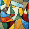 Laurent Folco Abstract Cubism Diamond Painting