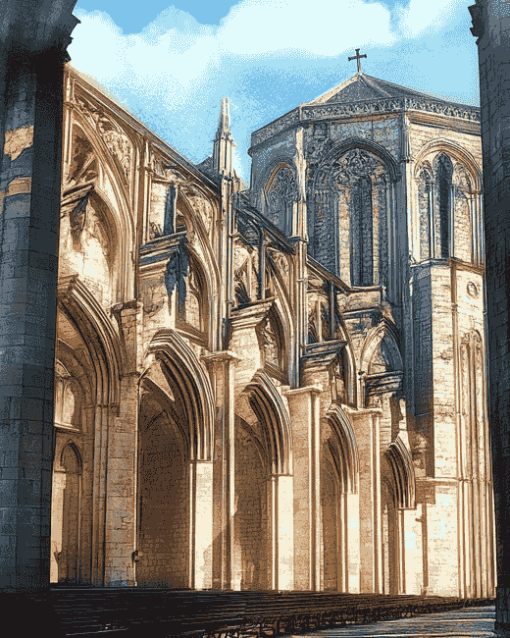 Le Mans Cathedral Diamond Painting