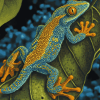 Leaf-Inspired Frog and Gecko Diamond Painting