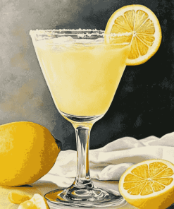 Lemon Cocktail Diamond Painting