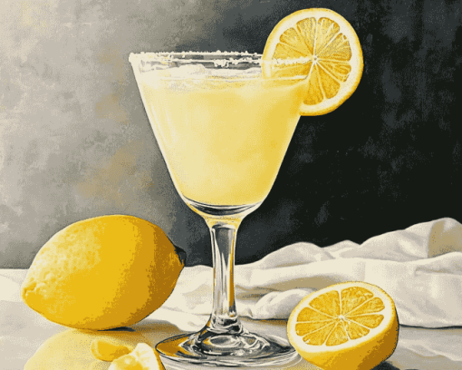 Lemon Cocktail Diamond Painting