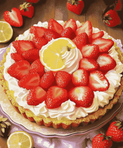 Lemon Strawberry Dessert Diamond Painting