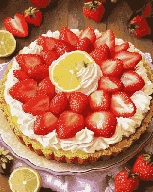 Lemon Strawberry Dessert Diamond Painting