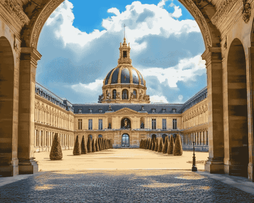 Les Invalides Paris Landmark Diamond Painting