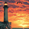 Lighthouse Fantasy Landscape Diamond Painting