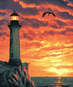 Lighthouse Fantasy Landscape Diamond Painting