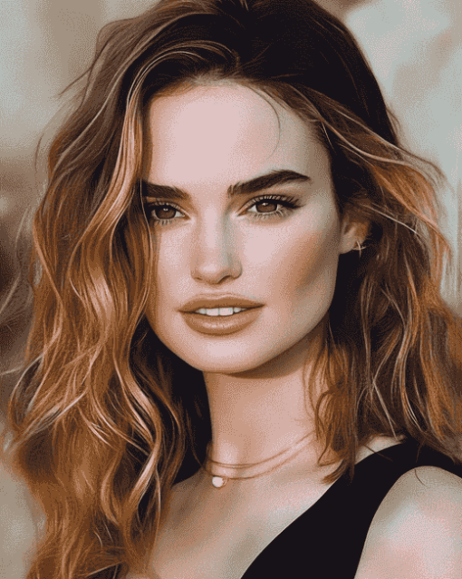 Lily James Celebrity Diamond Painting