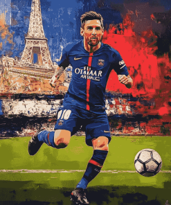 Lionel Messi Famous PSG Diamond Painting