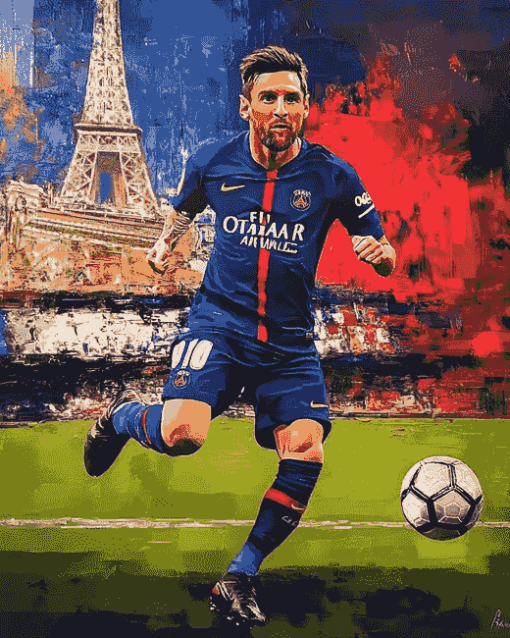 Lionel Messi Famous PSG Diamond Painting