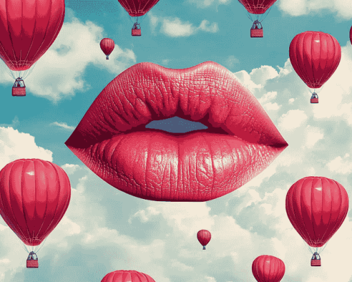 Lips Hot Air Balloons Diamond Painting