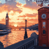 London Sunset Thames Diamond Painting