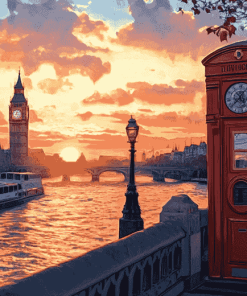 London Sunset Thames Diamond Painting