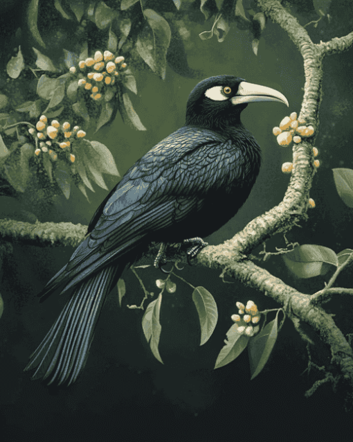 Lonely Huia Bird Diamond Painting