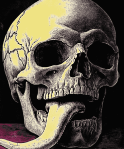 Long Tongue Skull Diamond Painting