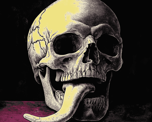 Long Tongue Skull Diamond Painting