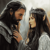 Lord of the Rings Aragorn and Arwen Diamond Painting