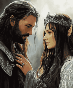 Lord of the Rings Aragorn and Arwen Diamond Painting