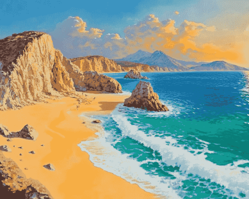 Lovers Beach Seaside Diamond Painting