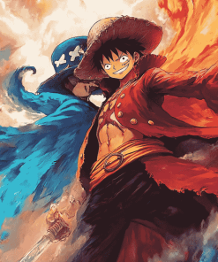 Luffy and Law Anime Series Diamond Painting