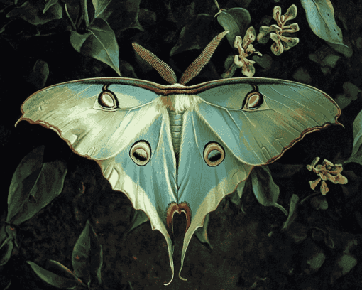 Luna Moth Butterfly Diamond Painting