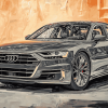 Luxury Grey Audi A8 Diamond Painting