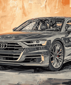 Luxury Grey Audi A8 Diamond Painting