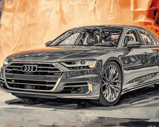 Luxury Grey Audi A8 Diamond Painting